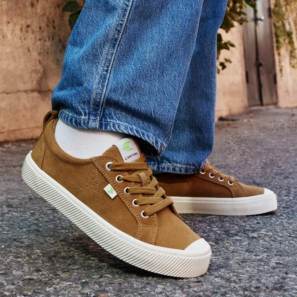 NEW Cariuma OCA Low Camel Suede Sneaker Unisex Men's 9 Women’s 10.5